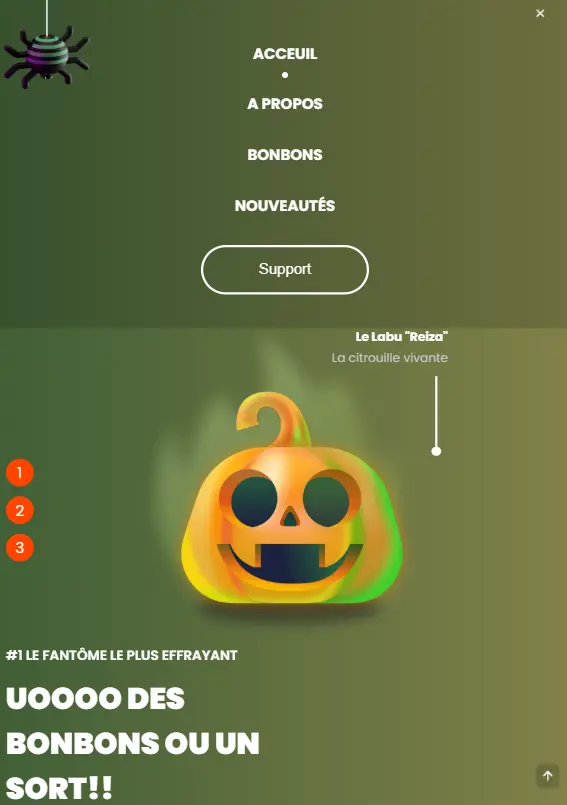 Navigation du site Halloween