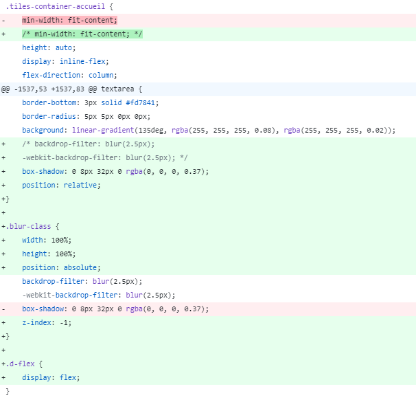 Modification du flou